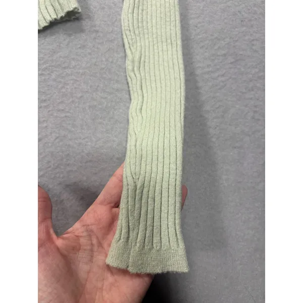 Urban Outfitters Skylar S Mint Green Ribbed‎ Collared Button Up Cropped Sweater - Image 5