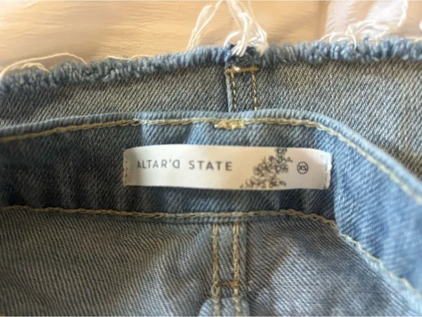 XS Altar'd State Jean Skirt - Image 4