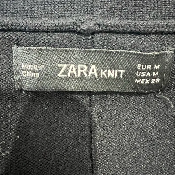 Zara Knit Black Open Front Cardigan - Image 3