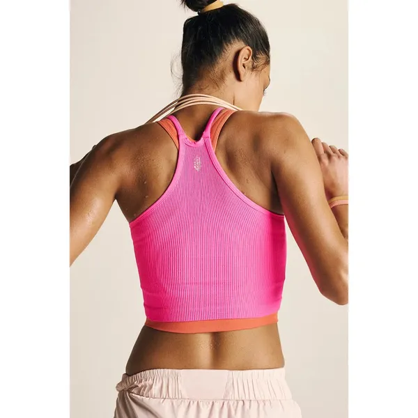 FREE PEOPLE Movement Happiness Runs Crop Tank in Hot Pink X-Small/Small - Image 7