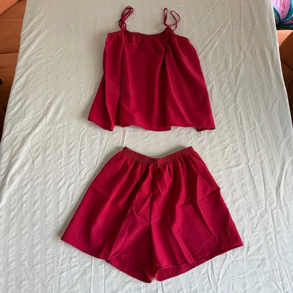 Women's Two Piece Spaghetti Strap and Shorts Pajamas Size M #260264 - Image 2