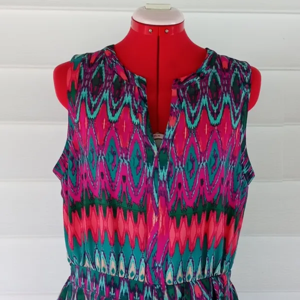 Charlie Jade Colorful Tulip Dress Sz L - Image 2