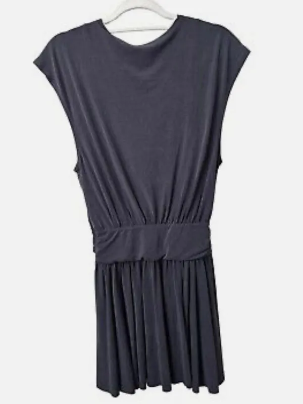 Small Grey V-Neck Dress - Image 2