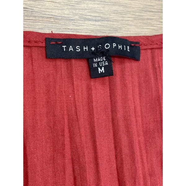 Tash & Sophie Crepe Flutter Sleeve Dress Size M Made in USA - Image 5