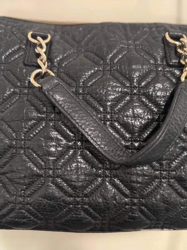 Kate Spade Small Rachelle Astor Court Quilted Satchel Black 100% Leather Purse - Image 8