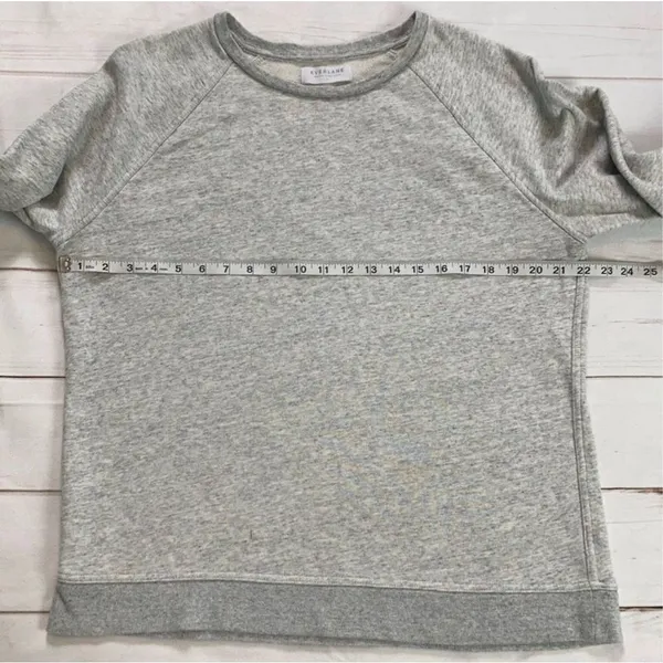 Everlane Heathered Gray Crewneck Pullover Sweatshirt Size Large - Image 10