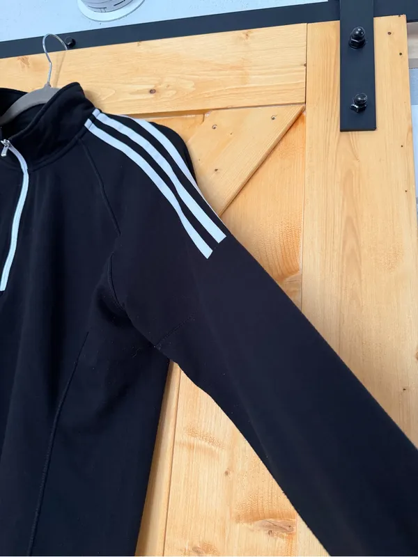 Adidas Golf Women's French Terry 1/4 Zip Pullover Black L - Image 6