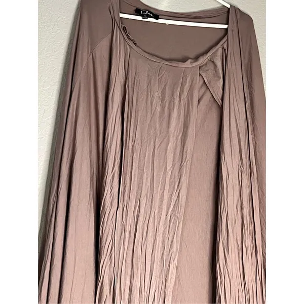 Lulus mauve soft stretchy maxi dress with long wraps XL - Image 3