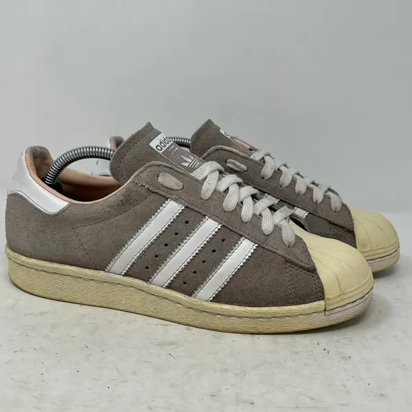 Adidas Original MI Superstar Shell Top Sneakers Womens 6.5 Grey - Image 4