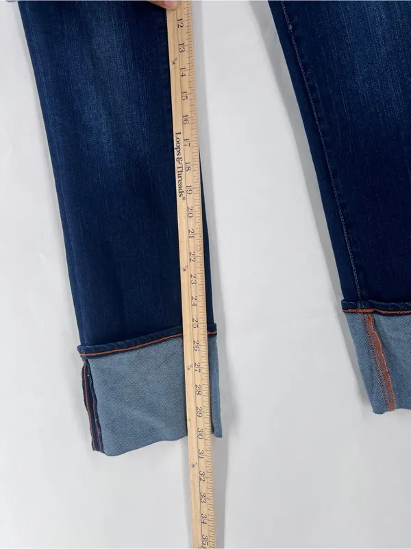 Jean Shop Cindy Cuffed Skinny Jean Dark Wash Denim Women's Size‎ 27 - Image 11
