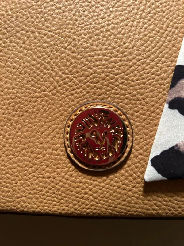 Anne Klein Soho satchel faux leather with animal print scarf and crossbody strap - Image 3