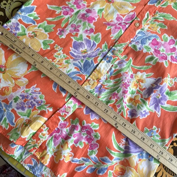 RALPH LAUREN FLORAL COTTON BLOUSE Sz SP - Image 6