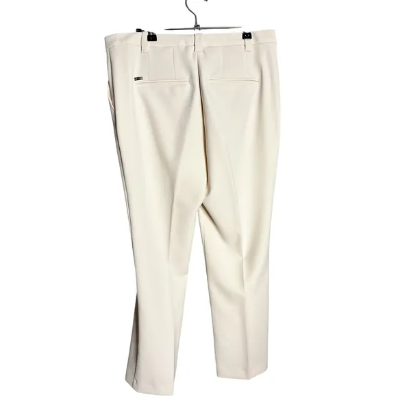 Marc‎ Cain Classic Pleated Trouser N5 Size 12 Cream Straight Leg - Image 4