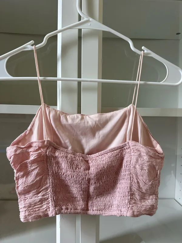PacSun Pink Ruffle Crop Top - Image 2