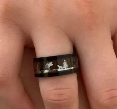 Deer Ring Sz 6 Black - Image 3