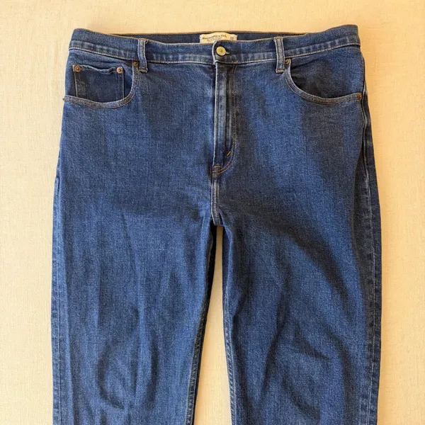 Abercrombie & Fitch Ultra High Rise Ankle Straight Jeans Womens 33/16S Blue - Image 6