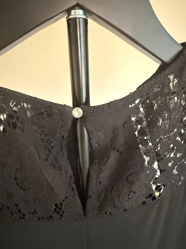 Zara Black Lace Shoulder Mini‎ Dress - Image 4