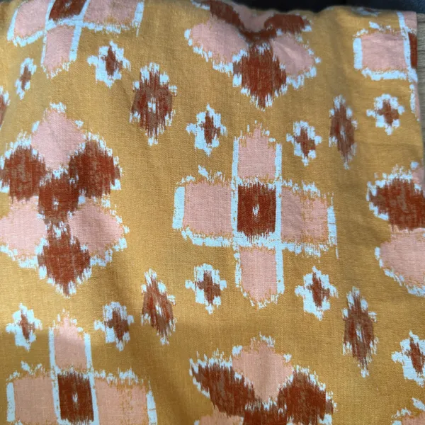 NWT Aerie Sz XS Linen Blend Halter‎ Maxi Dress Ikat Orange Pink Boho Braided - Image 12