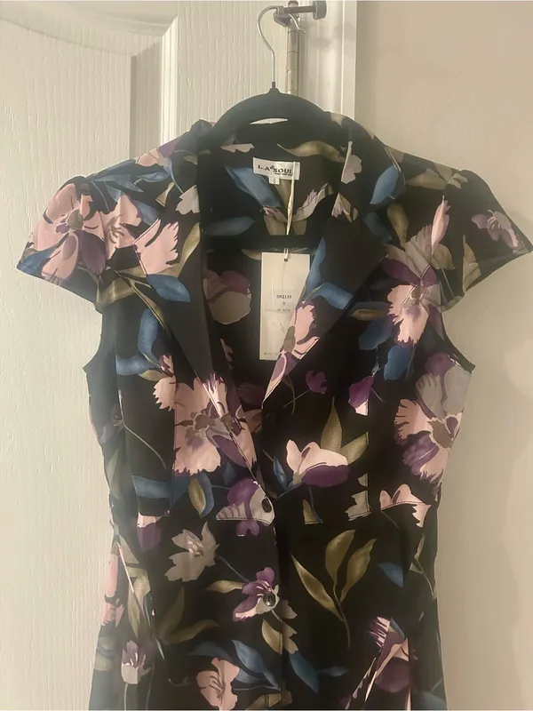 Vintage Floral Print Dress Size Small - Image 5