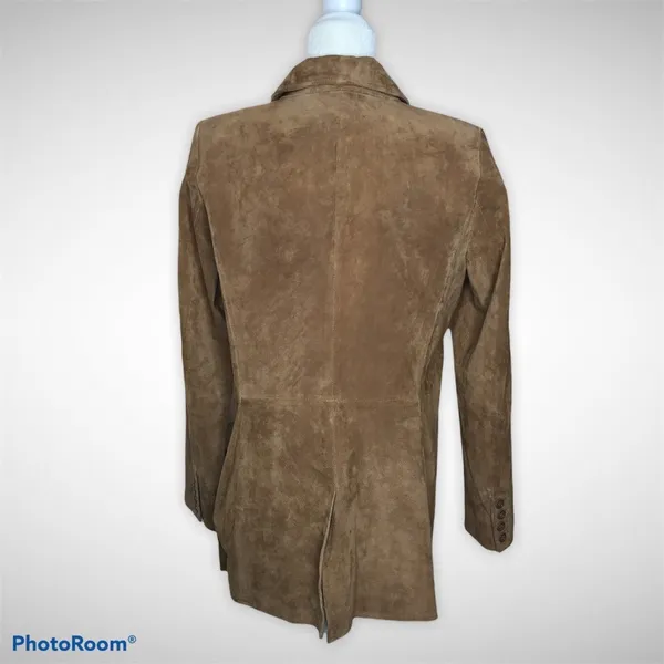 Dennis by Dennis Basso genuine leather jacket blazer Women’s size medium brown - Image 7