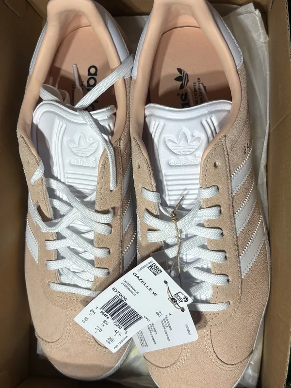 Adidas Gazelle Bold Shoes tan and white - Image 3