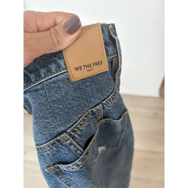 We The Free Jeans Womens 29 Blue Crossroads Hi Rise Straight Denim Pants - Image 5
