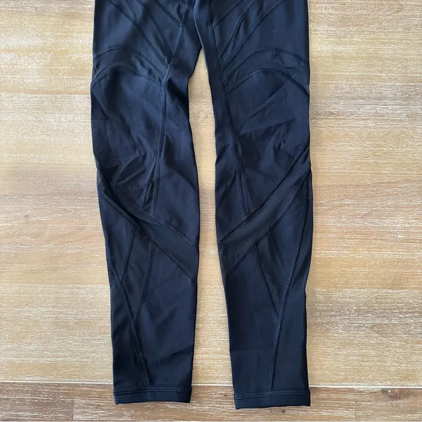 Lululemon Black Mesh Leggings 4 - Image 3