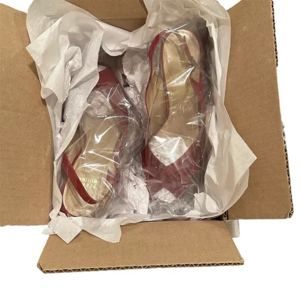 Burgundy Red Pleated Suede Peep Toe Platform Slingback Pumps 8M - Image 11