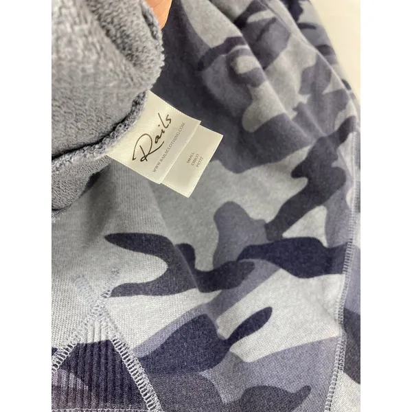 RAILS Theo Blue Indigo Camo Sweatshirt size small - Image 6