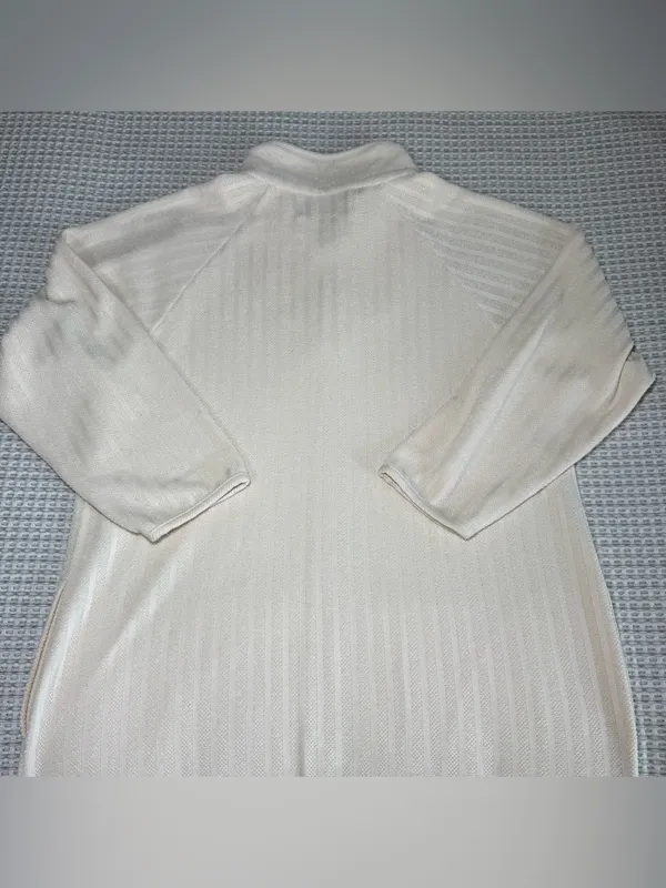 STAN HERMAN Half Zip Light Terrycloth Robe Getting Ready Housecoat Pockets Large - Image 7