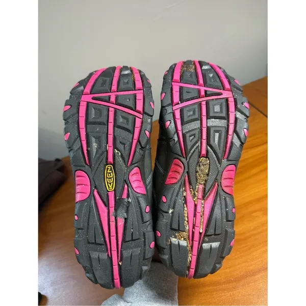 Keen Oakridge Gray Pink Waterproof Hiking Shoes Drawstring Bungee 1015187 Sz 6 - Image 7