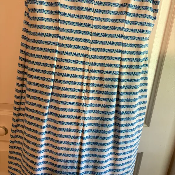 J. McLaughlin Blue And White Pattern Stripe Tank Dress Size‎ Medium - Image 5