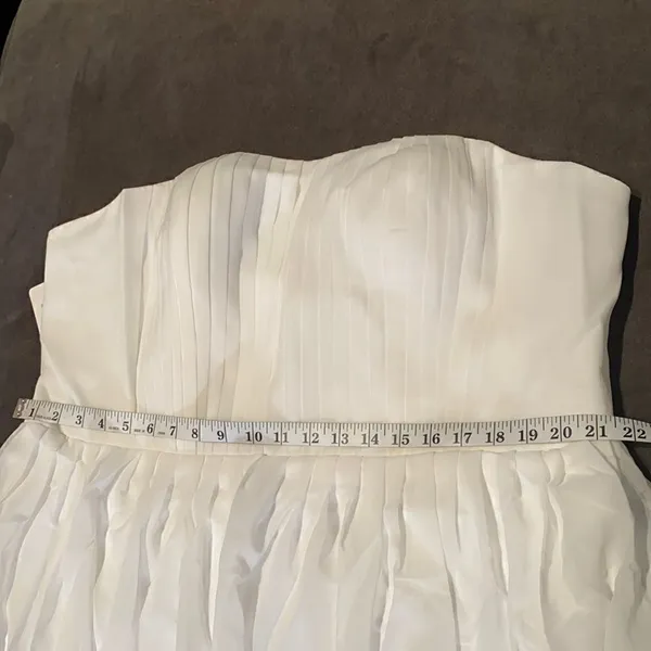 Women’s Elegant Ivory Strapless Full Length Chiffon Prom Party Formal Dress XXXL - Image 3