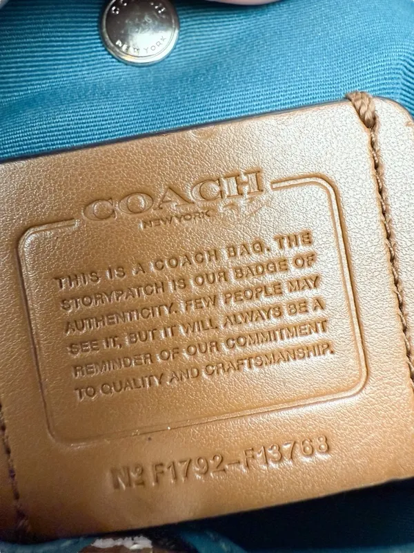 Coach Christie Carryall Dark Teal Wildflower Crossbody Bag Purse - Image 14