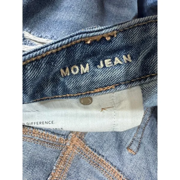 American Eagle Mom Jeans Distressed Ripped Knees Medium Wash Comfort Waist 20 - Image 7
