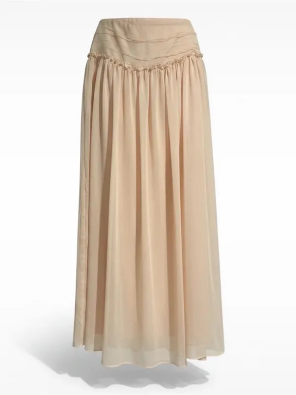 Fashion Collective Light Peach Maxi Skirt - Flowing Women's Skirt NWT - Image 3