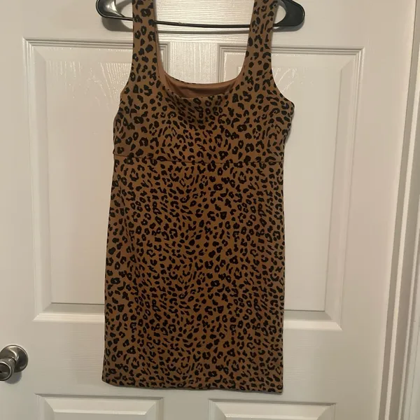 Love Tree Brown Leopard Print Mini Tank Dress - Image 6