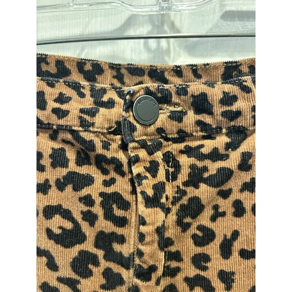 BLANKNYC The Bond Mid-Rise Skinny Corduroy Pants Leopard Print Womens 33 - Image 4
