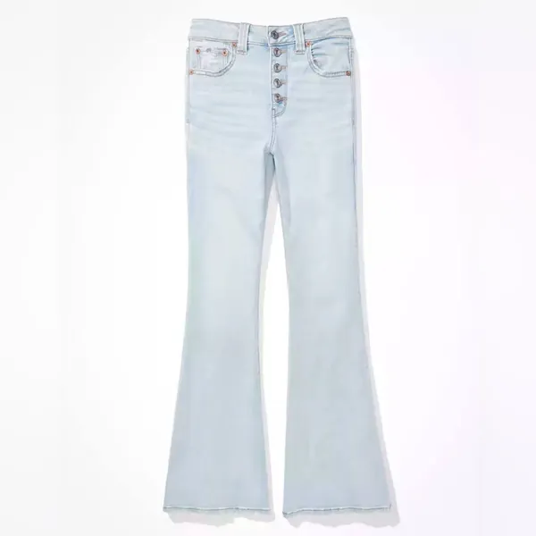 American Eagle Super Hi Rise Flare Jean in Blue Mist Next Level Stretch 16R NWT - Image 6