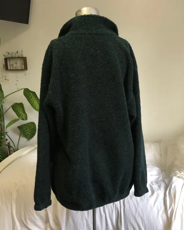 World Famous Sherpa green teddy zip up jacket - Image 2