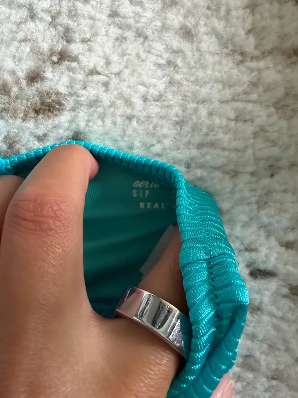 aerie Teal Ribbed Bikini Bottoms - Image 2