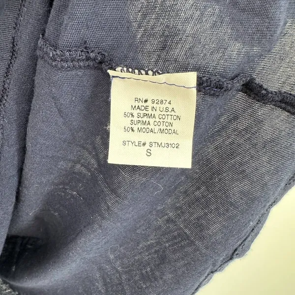 Splendid size small blue short sleeve blouse‎ top shirt tie back supma cotton - Image 6