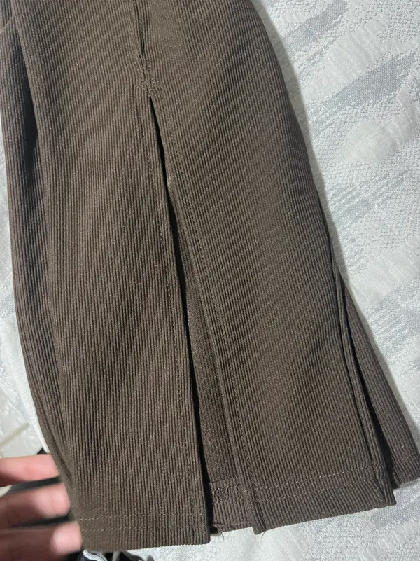 Wet Seal Brown Ribbed Flare pants - Image 6