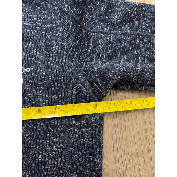 Port Authority Women’s Full Zip Fleece Jacket Medium Heather Navy, Horse Logo - Image 5