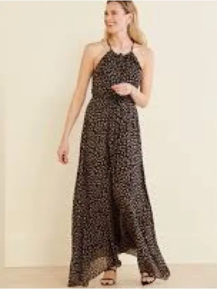 Sanctuary Black and Cream Halter Style Printed Maxi Dress - Image 4