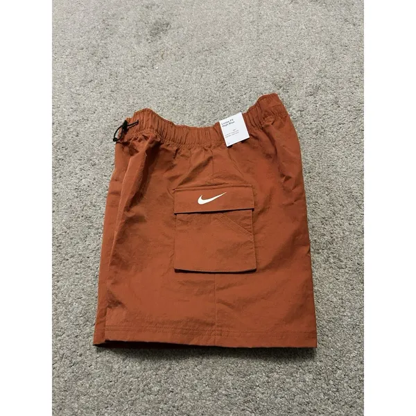 Nike Womens Loose Fit High Rise Shorts Burnt Orange‎ Small - Image 3