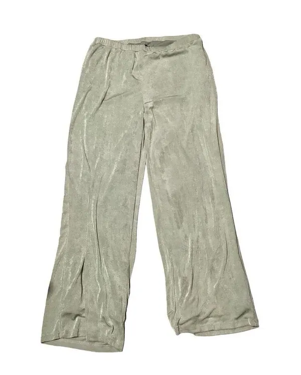 Lulus Make You Do A Double Take Light Green Wide Leg Pants Elastic Waist XL - Image 2