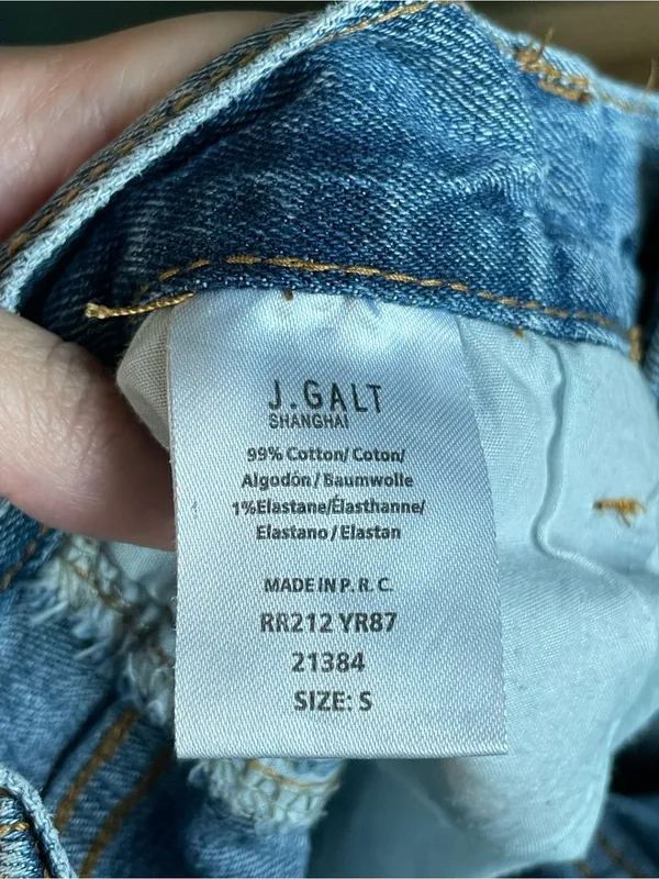 Brandy Melville John Galt Low Rise Bootcut Jean Size Small 4/6 Light Wash Denim - Image 5