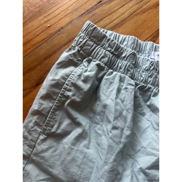 Garage Sage Green Casual Cool Relaxed Fit Shorts Elastic Waist Size S - Image 2