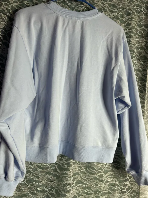 As Revival Altar’d State Light Blue with White Embroidered Bows Sweater Small - Image 4